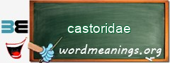 WordMeaning blackboard for castoridae